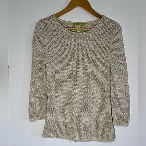 Sigrid Olsen Crew Neck Sweater Neutral/Beige Tone XS
